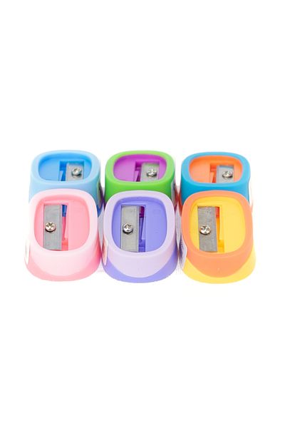Oppland 6 Pieces of Practical Manual Stationery Pencil Sharpener in Different Colors - Stainless Durable