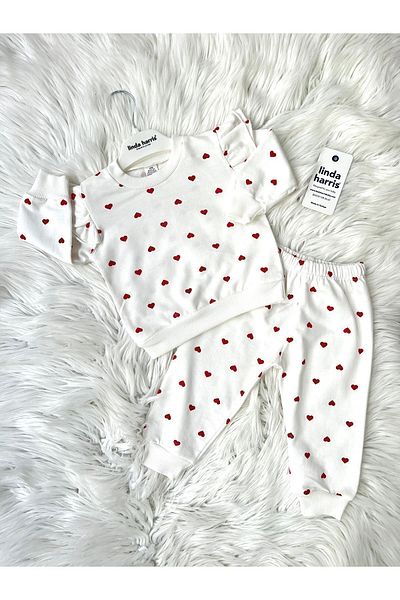 Linda Harris Heart Pattern Double Baby Set