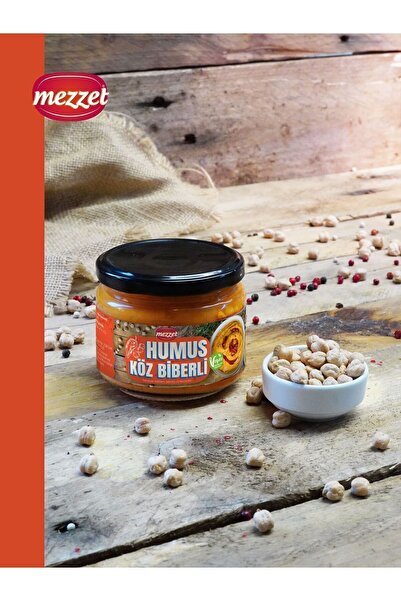 Mezzet Vegan Koruyucusuz 300 gram Köz Biberli Humus