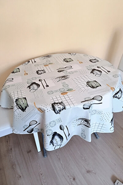 ELEGANCEV ALTI ASTARLI YUVARLAK MUŞAMBA MASA ÖRTÜSÜ -140 CM ÇAP-ELG34