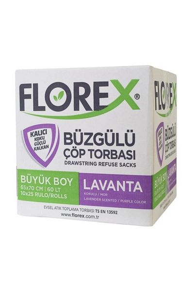 Florex Lavender Scented Drawstring Large Size Garbage Bag