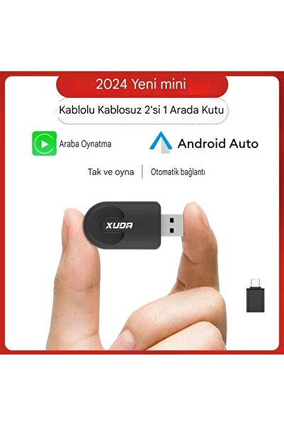 XUDA Carplay Araba Için Multi Medya Oynatıcı Mini Kablosuz Ikisi Bir Arada An...