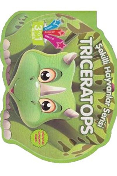 Parıltı Yayınları Şekilli Hayvanlar Serisi - Triceratops
