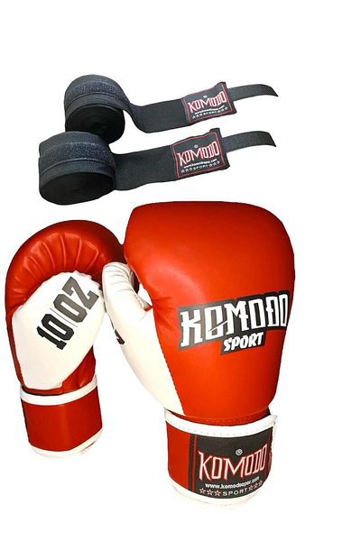 KOMODO SPORT Set of 2 with Gloves and Bandage - Krmzb 1001