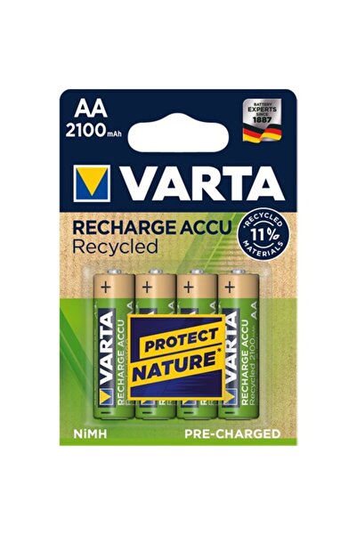 Varta Reîncărcare Accu Recycled Aa 2100 Mah Şarjlı Kalem Pil 4'lü