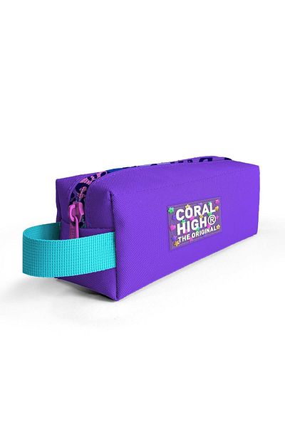 Coral High Τσάντα μολυβιού με μοτίβο λεοπάρδαλης δημοτικού σχολείου, θήκη για στυλό