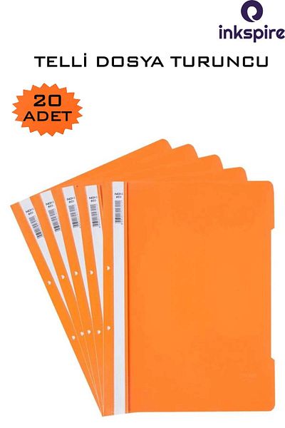 inkspire A4 Orange Ring Binder - 20 Pieces, 1 Pack, Economic Quality, 20 Pack School and Office Binder