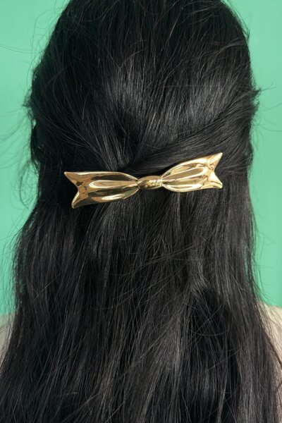 TAKIŞTIR Μεταλλική πόρπη αυτόματης πώλησης με χρυσό χρώμα φιόγκο