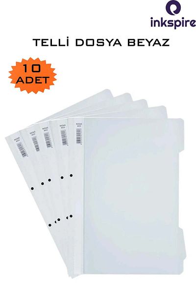 inkspire 10 Pieces of A4 White Ring Binder - Economical Quality 10 Pack Office Desk School Binder