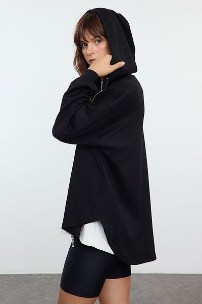 Trendyol Collection Суитчър от мека материя с качулка и цип - TWOAW25sw00074
