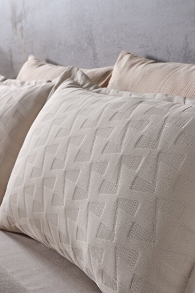 Doqu Home Arya Tek King Size Yatak Örtüsü - Krem