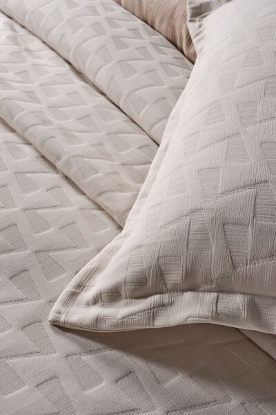 Doqu Home Arya Tek King Size Yatak Örtüsü - Krem