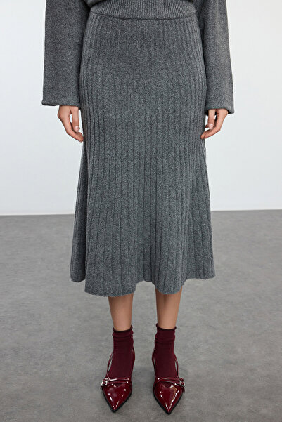 Trendyol Collection Wide Fit Anthracite Knitwear Set - Twoaw25au00087