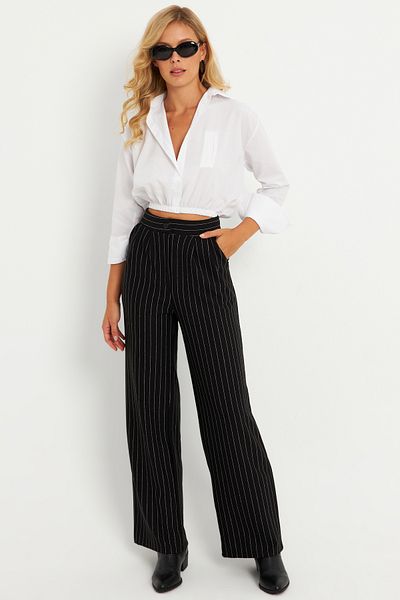 Cool & Sexy Schwarze gestreifte Damenhose - Elt0011