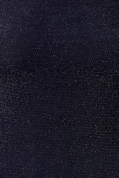 Trendyol Collection Синій асиметричний комір з блискітками, в'язаний, елегантний/вечірній блуз TPRAW25BZ00018