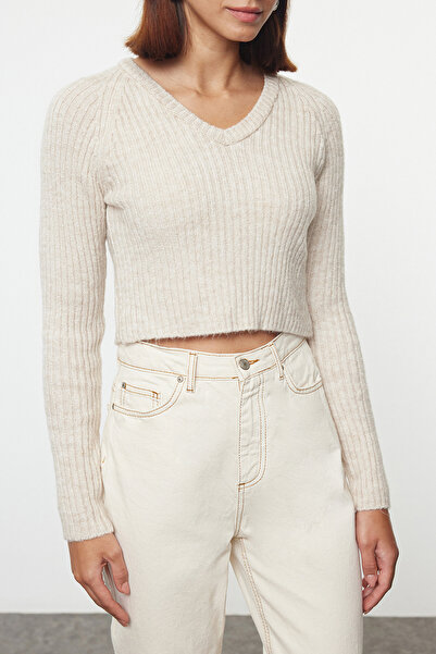 Trendyol Collection Pulover de bază cu textura moale din tricotaje cu piatră - TWOAW22KZ1453