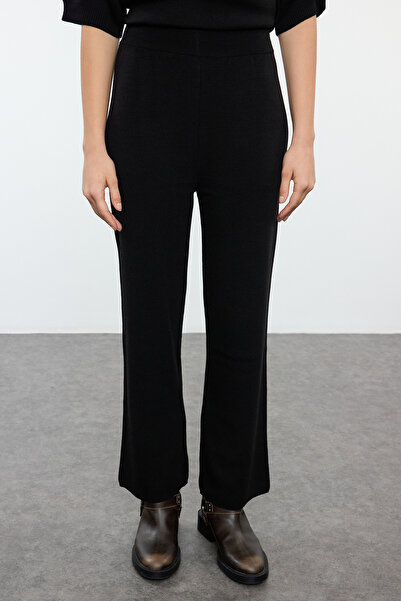 Trendyol Collection Black Knitwear T-shirt and Bottom Set - Short Sleeve, Look Twoss24au00049