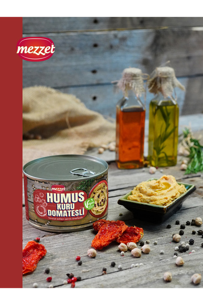 Mezzet Vegan Koruyucusuz 400 gram Kuru Domatesli Humus