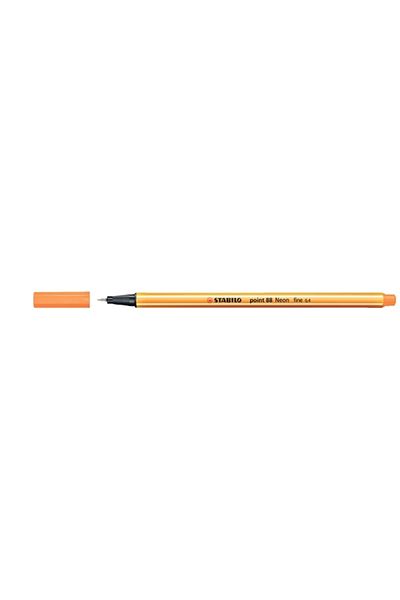 Stabilo 0.4 Mm Highlighter Orange 88/054 - 10 Pack Felt Tip Thin Pen