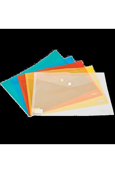 Noki Transparent File with Snaps 3101 - Pack of 12