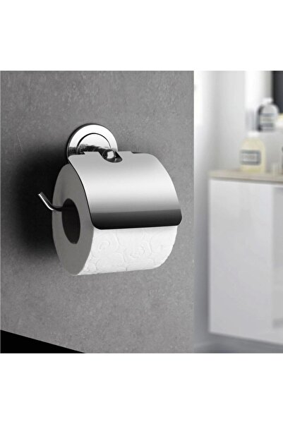 LarinHome Yapışkanlı Metal Tuvalet Kağıtlık(kapaklı) Lrn 467