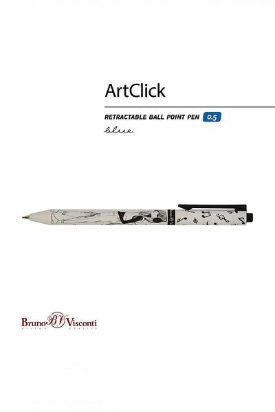 Bruno Visconti 0.5MM Push ArT Click BallpoinT Pen - Music