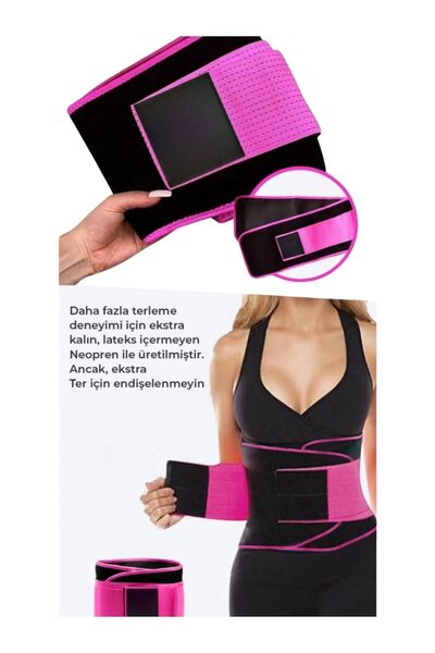 EMBA KORSE Unisex Termal Korse Sauna Kemer Pembe