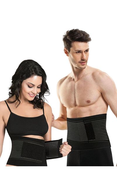 EMBA BUTİK Black Sauna Belt - Thermal Waist Corset