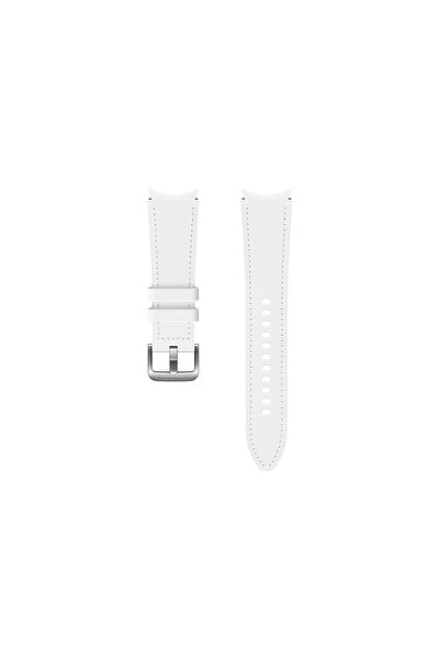 Samsung Galaxy Watch4 Classic Hibrit Deri Kordon (20MM, M/L) - Beyaz