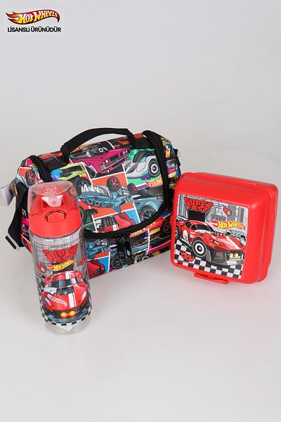 HOT WHEELS New Season Licensed Hot Wheels Lunch Box - 2 Layer Lunch Box and 500 ML Water Bottle Set