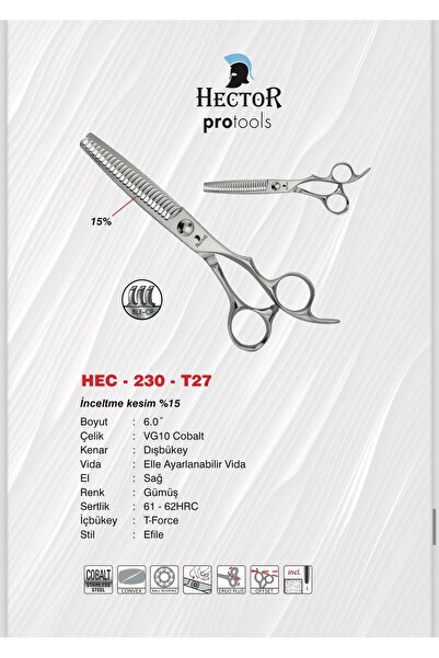 Hector HEC-230-T27 Kuaför Berber Makası