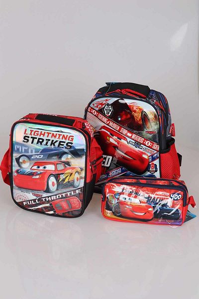 CARS Licensed 3 Piece Kindergarten, Nutrition and Pencil Bag Set