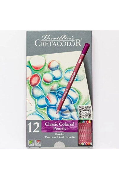 CretaColor Karmına Dry Paint Pen Set 12 Pieces Metal Box / 27012