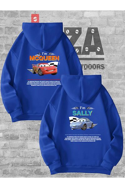Joza Outdoors McQueen 2 Sally BACK Imprimat Hanorac cu glugă pentru femei și bărbați Set combinat de cuplu