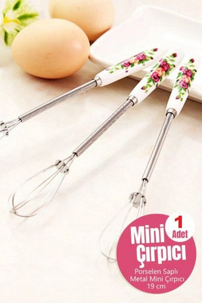WAPPA Mini Coffee Beater Porcelain Handle Milk Egg Beater 19 Cm Patterned