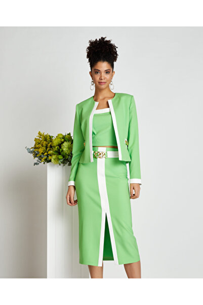 SERPİL Serpil Kadın Yeşil Etek 36005