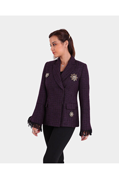 SERPİL Serpil Kadın Mor Ceket 28783
