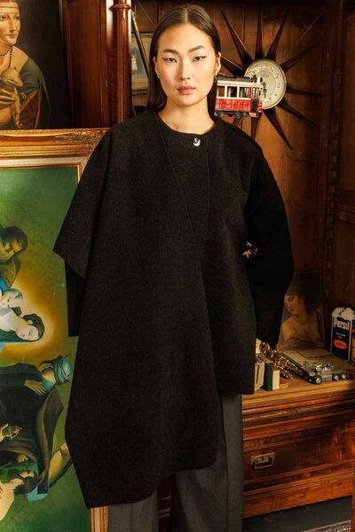 Hooopstore معطف ستوديو كوليكشن - أسود