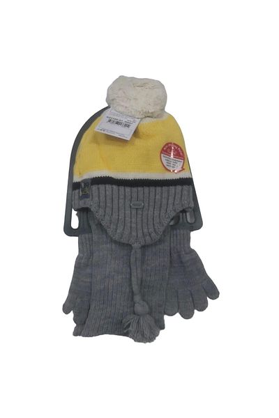 Kitti Gloves Scarf Beanie Set Light Gray Age 1-4