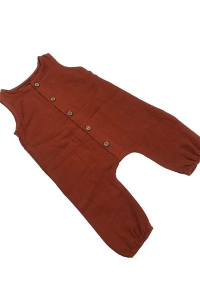 Tiffany Jumpsuit Tank Top Double Layer Muslin Tile