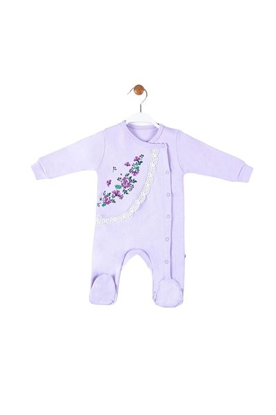 Nonna Baby Jumpsuit Flower Garden Purple