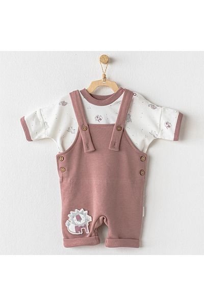 andywawa Andy Wawa Salopet Set Funny Zebra Dried Rose