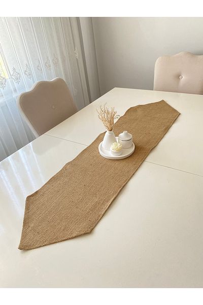 MS Glassware 30x125 cm Καφέ Τρίγωνο Γιούτα Runner
