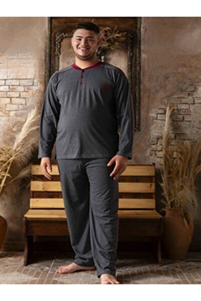Lukitus طقم بيجامة قطنية كبيرة الحجم للرجال