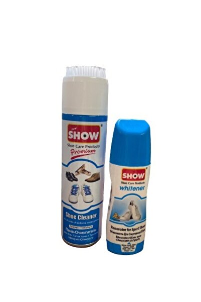 SHOW 2'li Beyaz Ayakkabı Boyası  Ayakkabı Temizleyici Köpük Sprey
