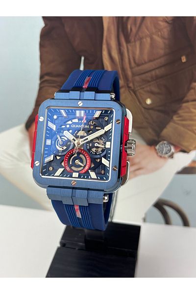 Quantum Men's Sports Wristwatch - 50 Meters Waterproof, 2 Years Warranty