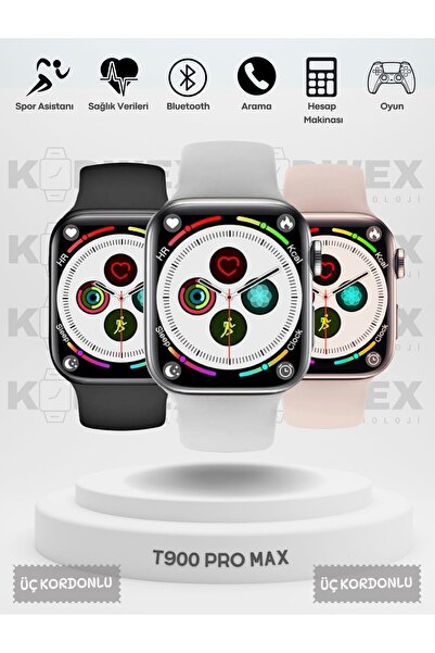 JOYTECH Watch9 Yeni Nesil 45mm 3 Kordonlu Ios-android Uyumlu Akıllı Saat