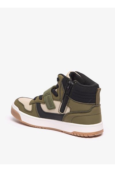LBL by Shoexpress Colourblock High Cut Boots with Zip Closure