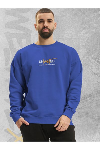 WEARTEX Unisex Oversize Sweatshirt - Crew Neck, Unlimited Printed Hoodie