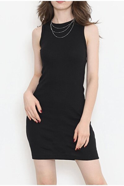 cacobutik Crew Neck Ribbed Dress - Zero Sleeve